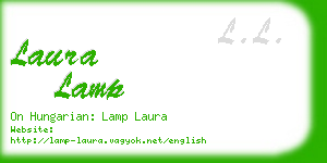 laura lamp business card